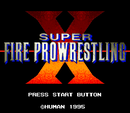 Super Fire Pro Wrestling X (Japan) Title Screen